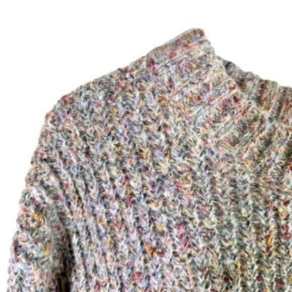 Something Navy | Tan Multi-colored Long Sleeves Sweater Size Medium - Picture 6 of 10